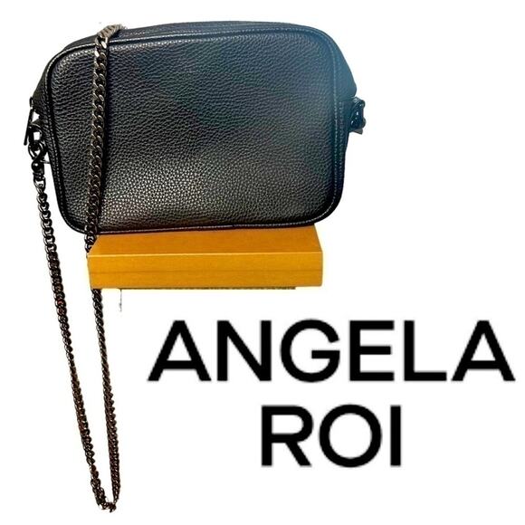 Angela Roi Handbags - Angela Roi Luxe Vegan bags, “Grace” X-body bag, Heavy Chain Strap, Goth, Grunge